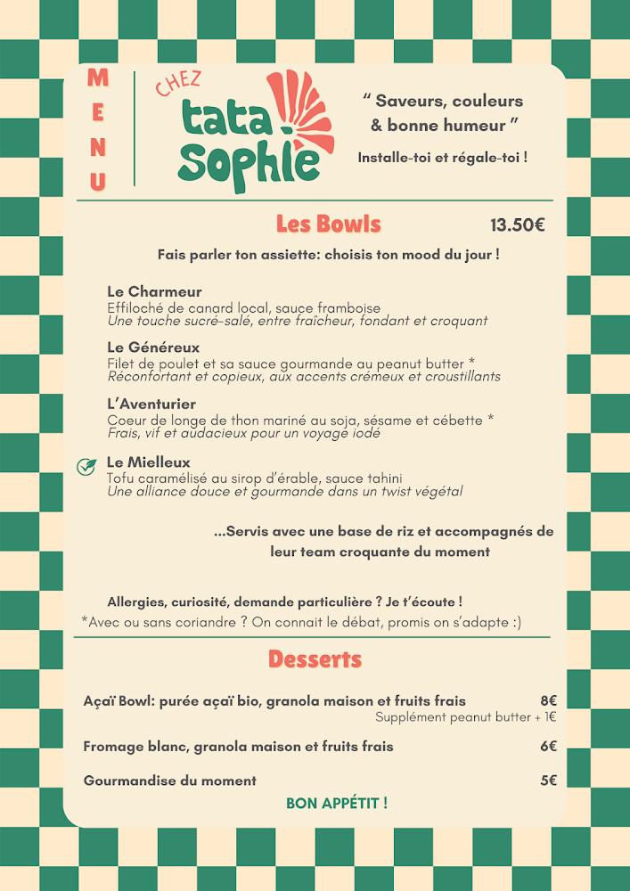 Chez Tata Sophie - Menu Image 1